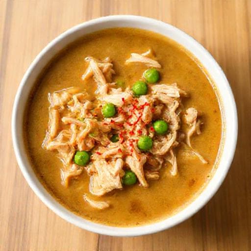 Hurtig Jordnøddesuppe med Kylling