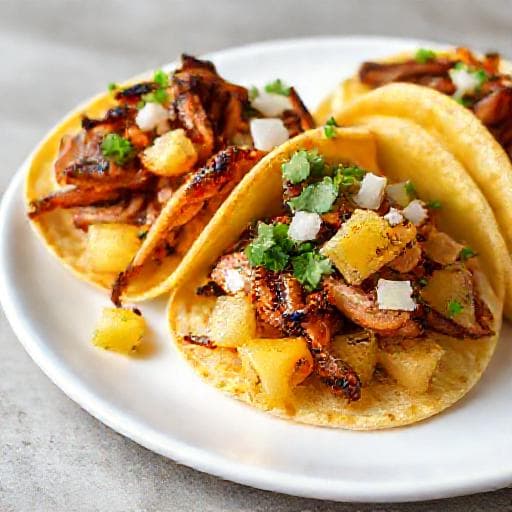 Hurtig Tacos al Pastor (Pandestegt)