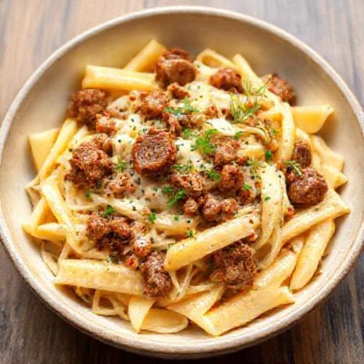 Salsiccia Pasta med Fennikel og Fløde
