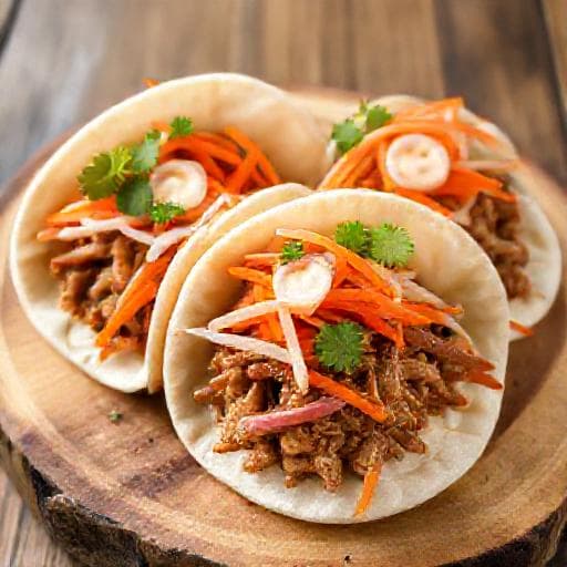 Bao med Pulled Pork og Syltede Grøntsager