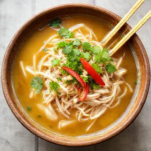 Pho Ga med Ingefær og Citrongræs