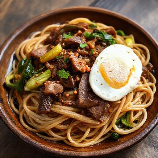 Pad See Ew med Oksekød og Pak Choi