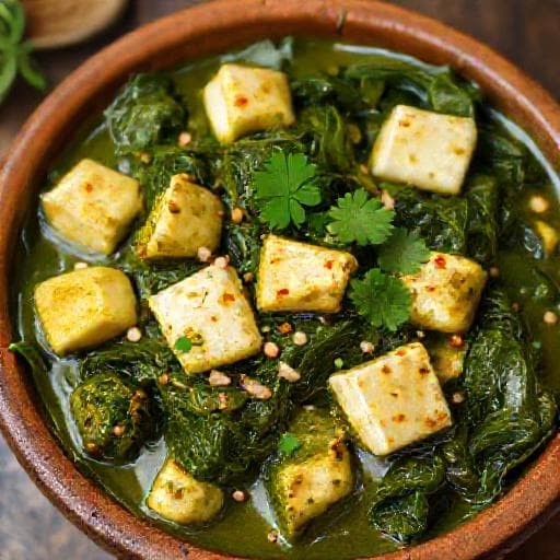 Palak Paneer med Hvidløg og Ingefær