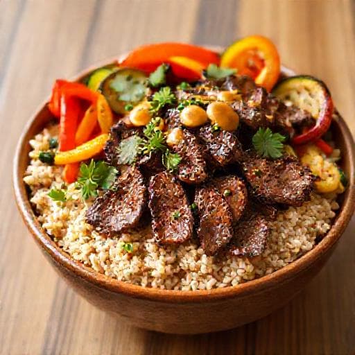 Oksekød Shawarma Bowl med Bulgur
