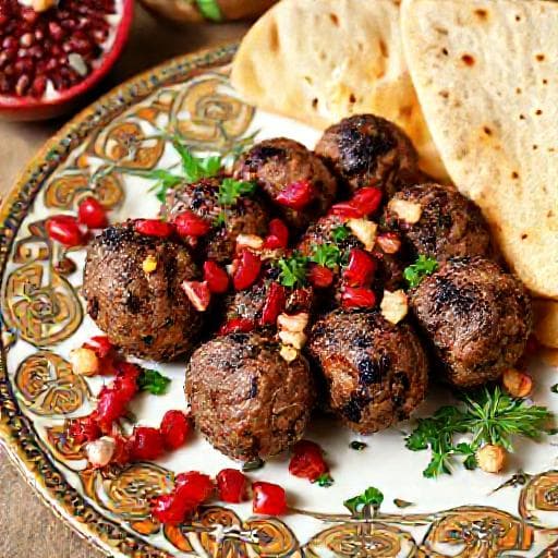 Lamme Kofta med Granatæble og Nødder