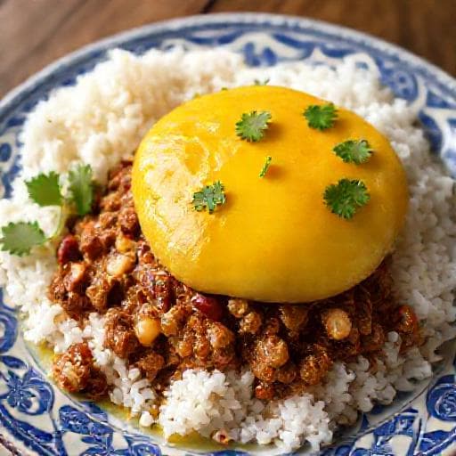 Bobotie med Kokosris