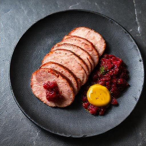 Kreativ Sylte med Sennep og Rødbede-Chutney