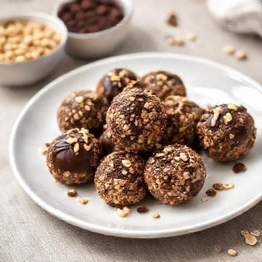 Hurtige Havregrynskugler med Chokolade