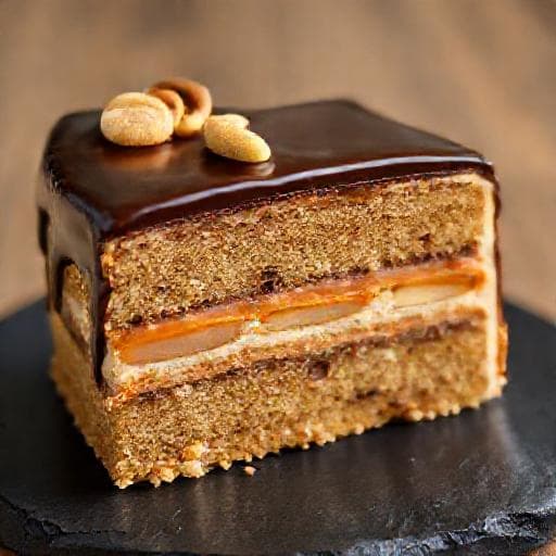 Snickerskage med Saltkaramel og Nougat