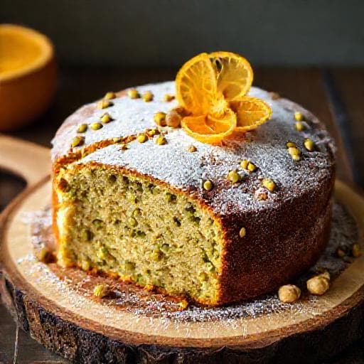 Pistaciekage med Kardemomme og Appelsin