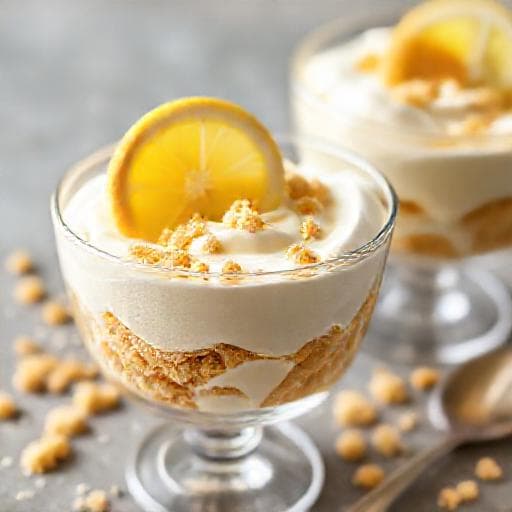 Citron- og Mascarpone Mousse med Amaretti