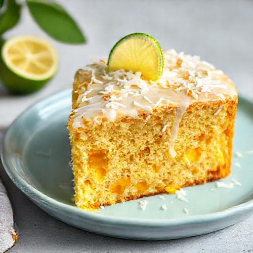 Mangokage med Kokos og Lime