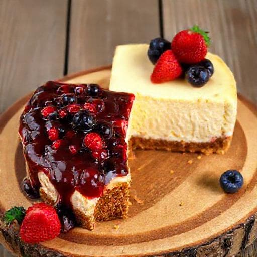 New York Cheesecake med Bærkompot