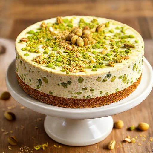 Klassisk Pistacie-cheesecake