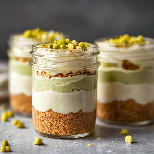 Hurtig Pistacie-cheesecake i glas