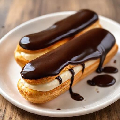 Klassiske Chokolade-eclairs