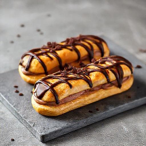 Hurtige Chokolade-eclairs (Genvej)