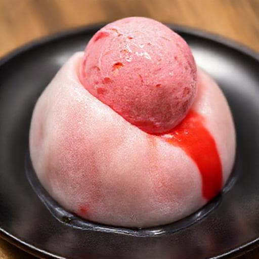 Hurtig Mochi med Jordbæris