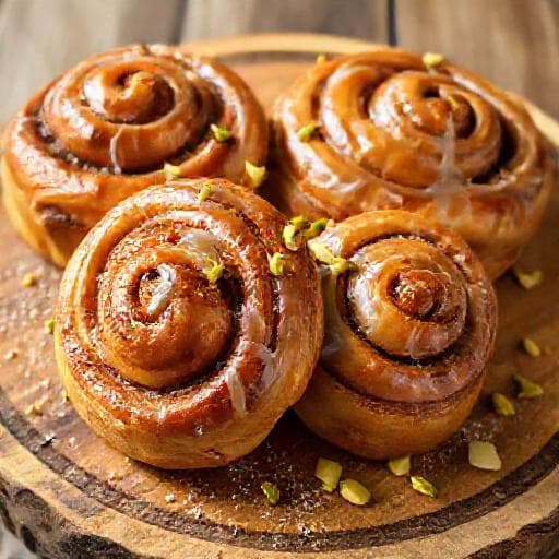 Klassiske Kanelsnurrer med Kardemomme og Pistacie
