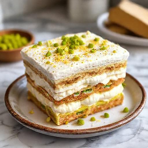 Siciliansk Pistacie-Tiramisu med Ricotta