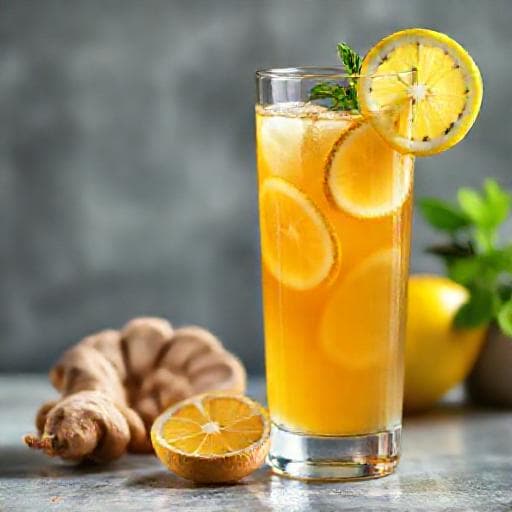 Hurtig Kombucha med Ingefær og Citron