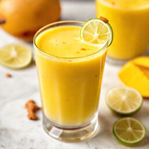Krydret Mango Lassi med Ingefær og Lime