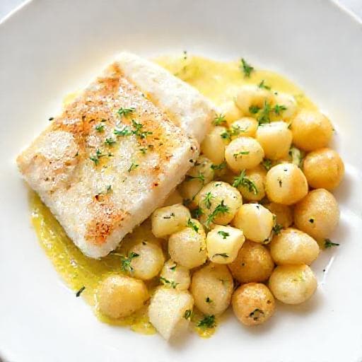 Klipfisk med Kartofler og Dijonsennepsvinaigrette