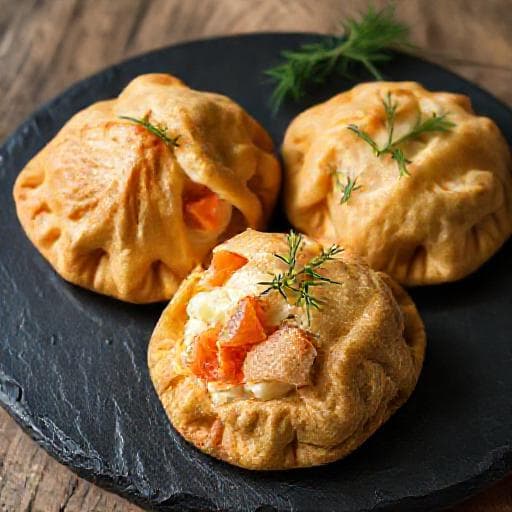 Karelske pirogger med røget laks og dild
