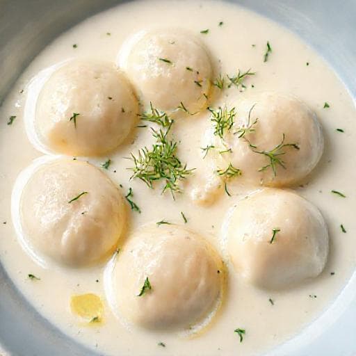 Fiskeboller i Hvid Sovs med Dild og Citron