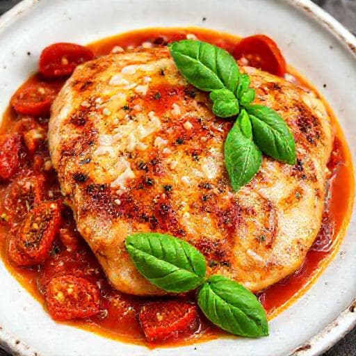 Klassisk Kylling med Soltørrede Tomater og Parmesan