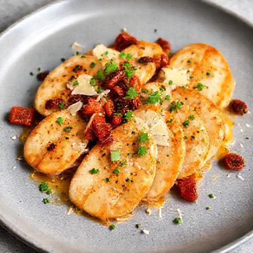 Hurtig Kylling med Soltørrede Tomater og Parmesan
