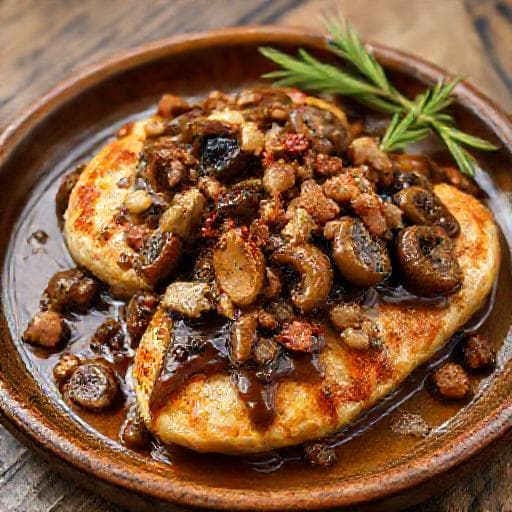 Kylling Marsala med Svampe og Pancetta