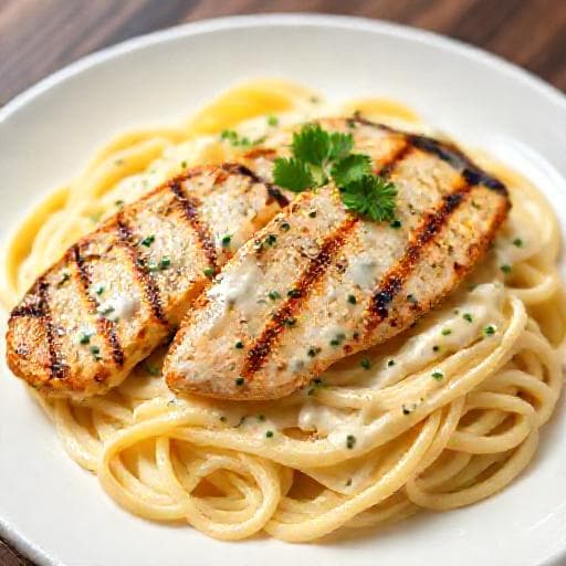 Klassisk Kylling Alfredo med Fettuccine