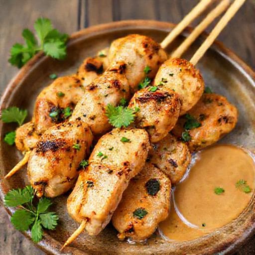 Kylling Satay med Kokos-Lime Marinade