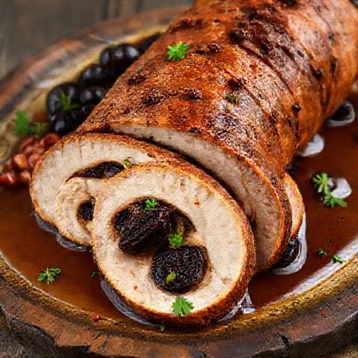 Klassisk Kalkunroulade med Svesker