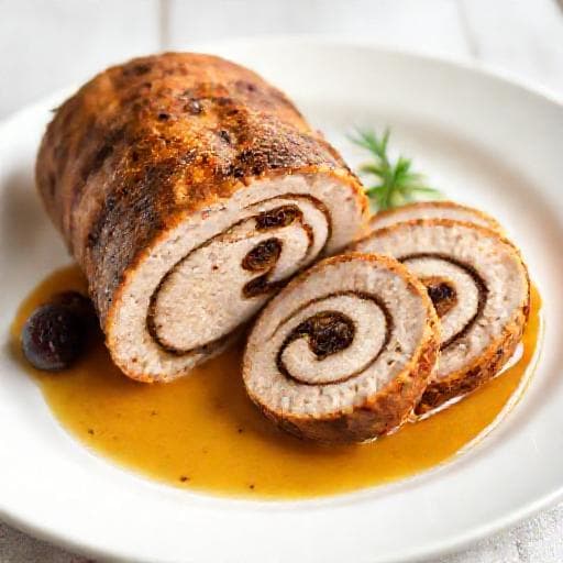 Hurtig Kalkunroulade med Svesker
