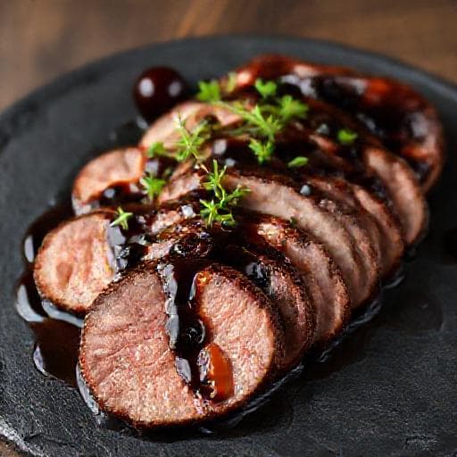 Andebryst med Kirsebær og Balsamico Glaze