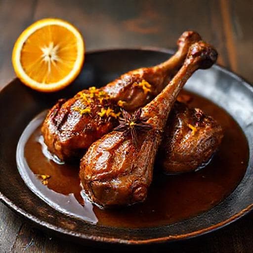 Confiteret Andelår med Appelsin og Stjerneanis