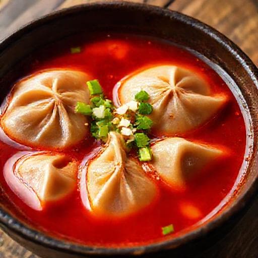 Sichuan Wontonsuppe (Rød Olie)