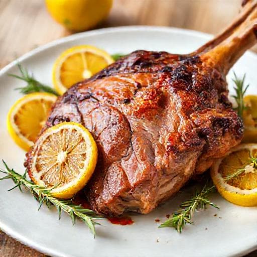 Langtidsstegt Lammebov med Rosmarin og Citron