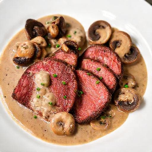 Hurtig Rådyrfilet med Cremet Svampesauce