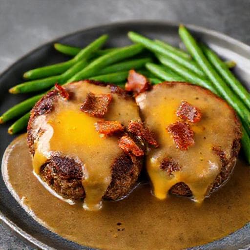 Salisbury Steak med Bacon og Ost