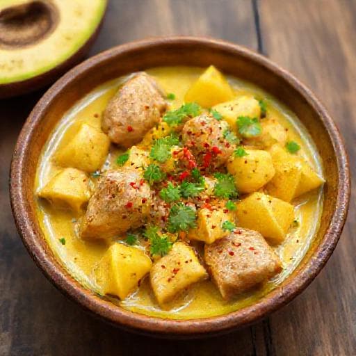 Svinekød med Ananas og Kokos (Asiatisk Twist)