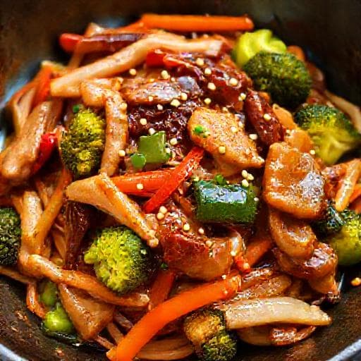 Hurtig Teriyaki Svinekød Stir-fry