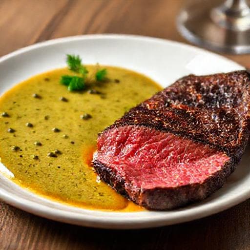 Klassisk Entrecôte med Peber Sauce