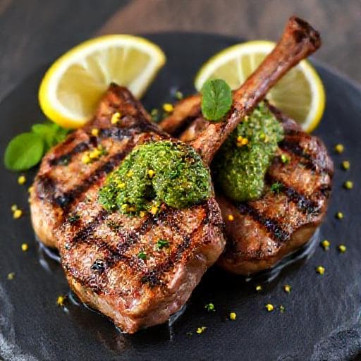 Lammekoteletter med Myntepesto og Citron-Gremolata