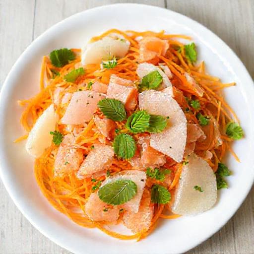 Gỏi bưởi cá hồi nhanh gọn