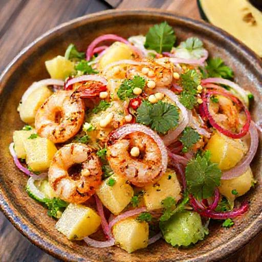 Gỏi Dứa Tôm Nướng (Salad Dứa Tôm Nướng Truyền Thống)