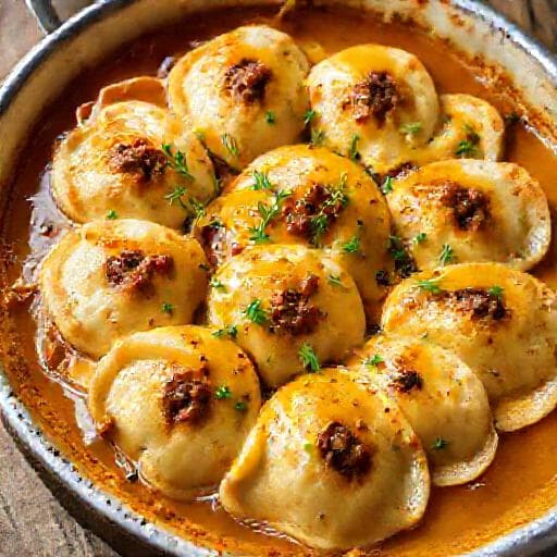 Fırında Yufka Mantısı (Tavada Kızartılmış)