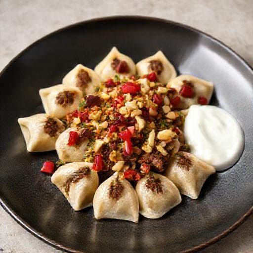 Fıstıklı ve Nar Taneli Sosyete Mantısı